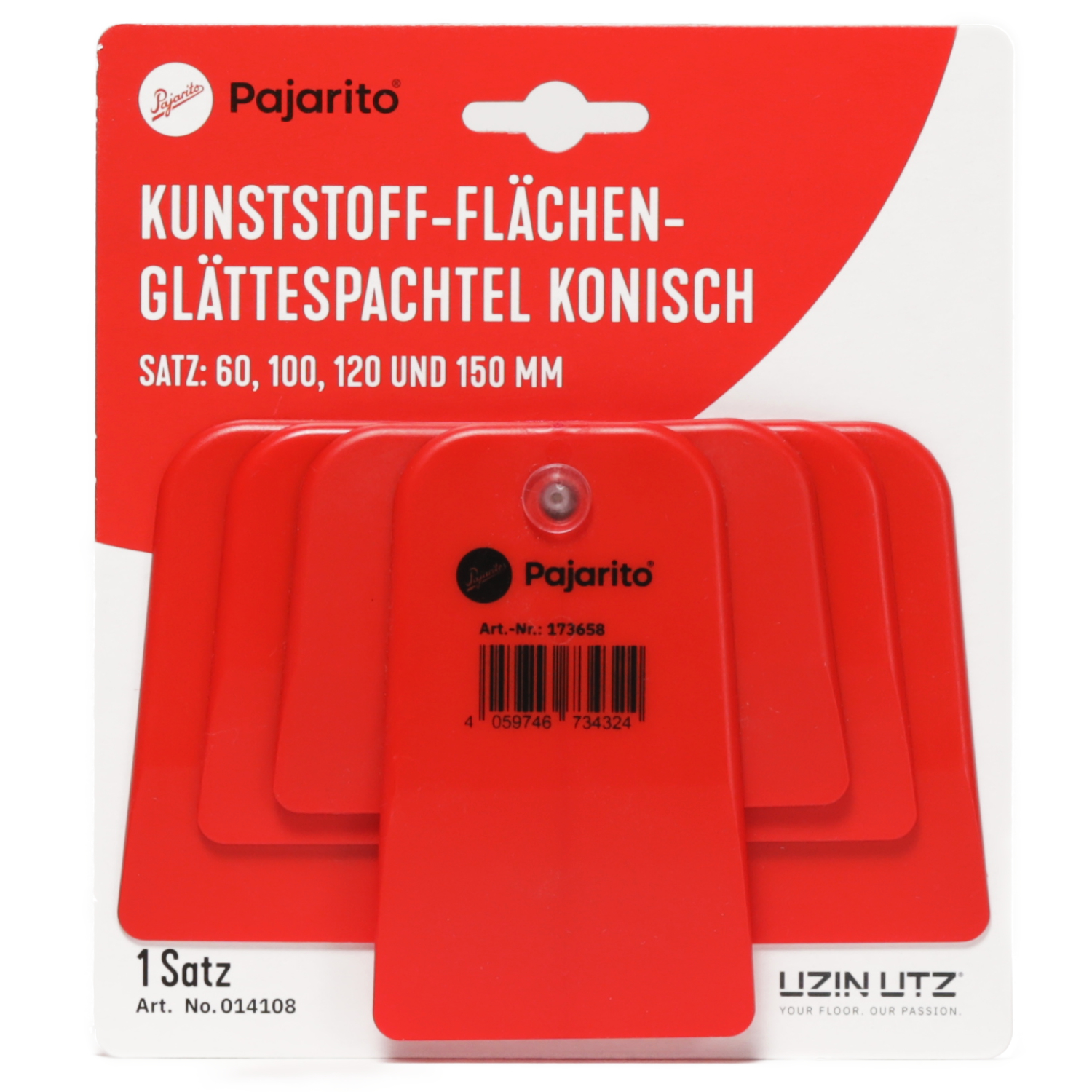 Kunststoff-Glättspachtel, 4er Set