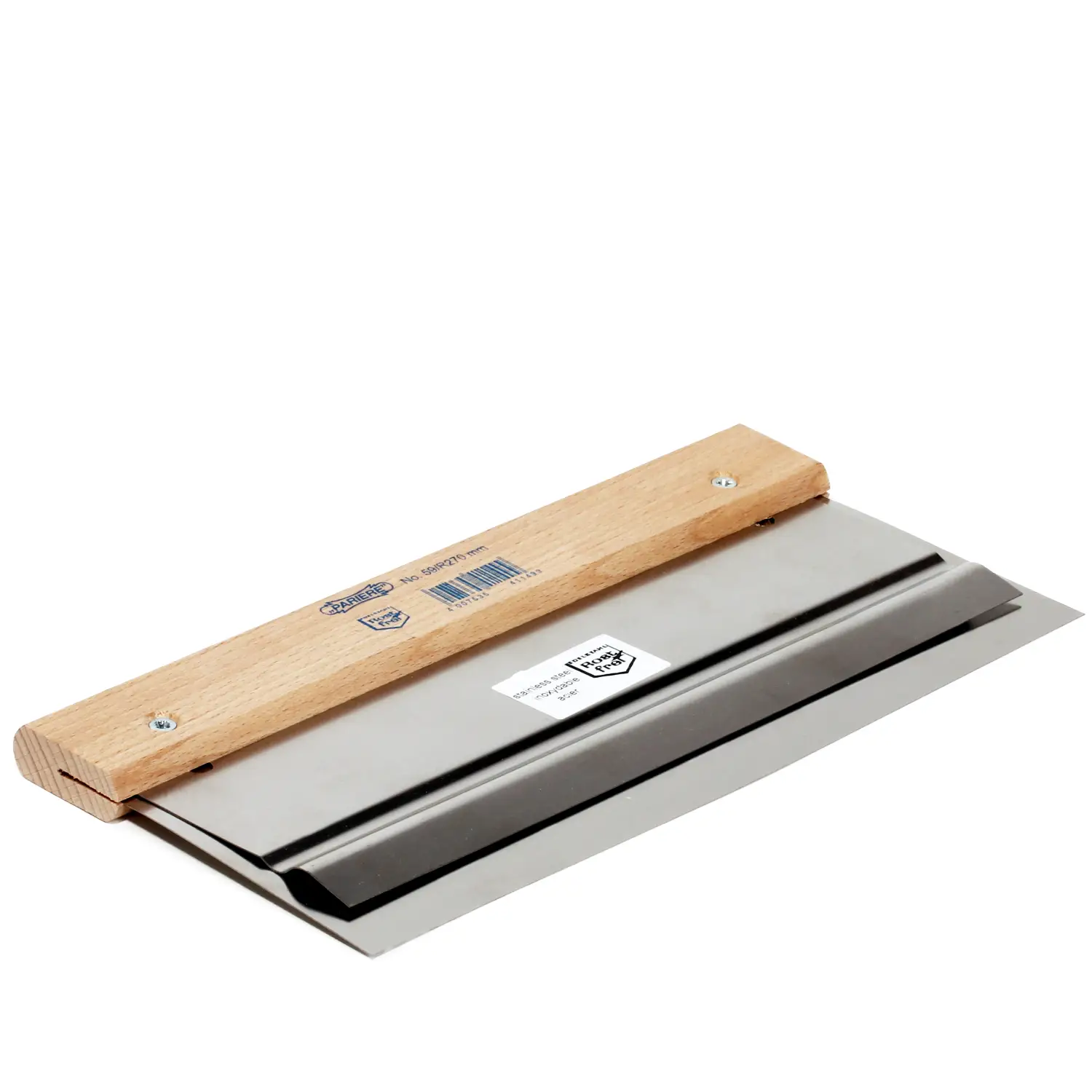 Flexspachtel "Edelstahl" 270mm "gerades Blech - abgerundete Ecken"